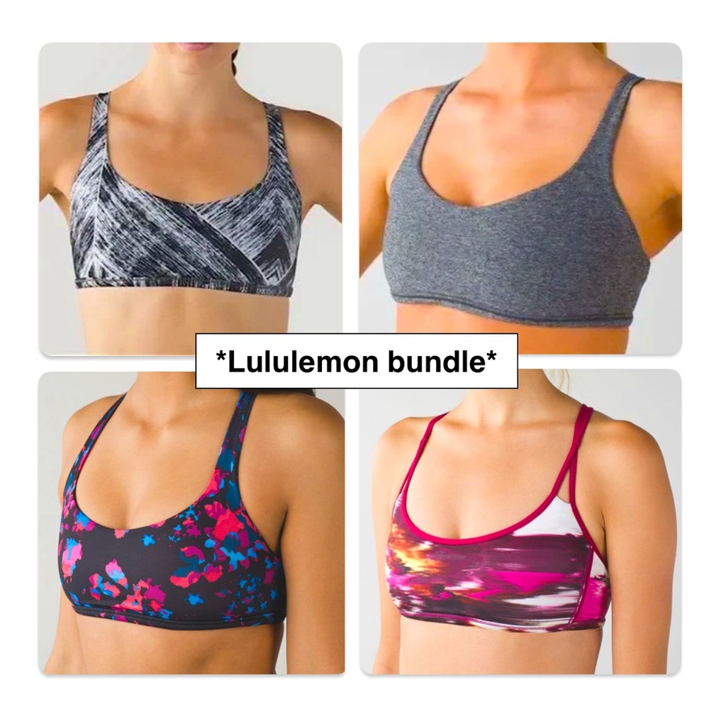 Four lululemon Free to Be Bra - Wild